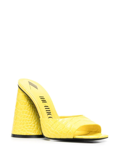 Shop Attico Devon 110mm Mules In Yellow