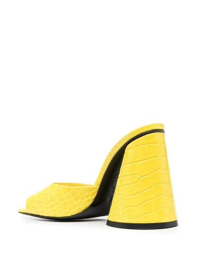 Shop Attico Devon 110mm Mules In Yellow