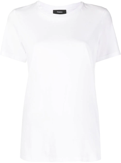 Shop Theory Easy Pima Cotton T-shirt In White