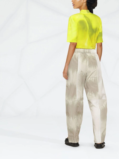 Ganni Curved Shell Trousers In Neutrals