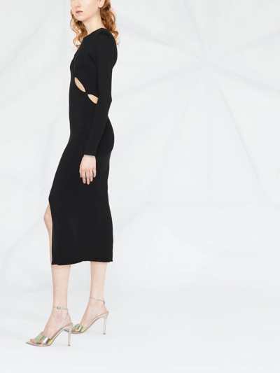 Shop Concepto Cut-out Fitted Maxi Dress In Black