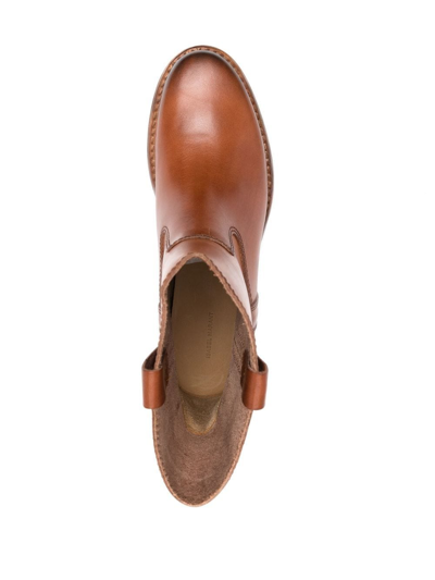 Isabel Marant Susee Leather Ankle Boots In Brown