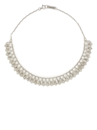 Shop Isabel Marant Embellished Choker Necklaces In Silver
