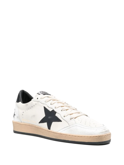 Shop Golden Goose Ball-star Low-top Leather Sneakers In White