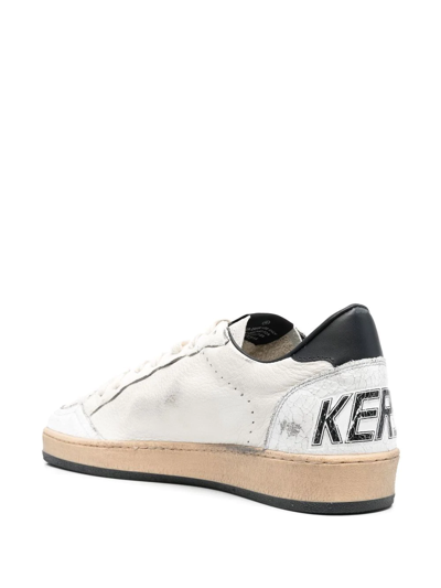 Shop Golden Goose Ball-star Low-top Leather Sneakers In White