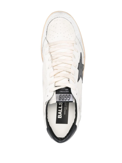 Shop Golden Goose Ball-star Low-top Leather Sneakers In White