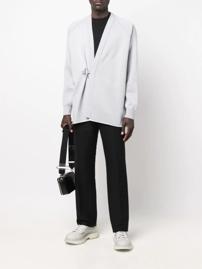Givenchy Embellished Wool And Silk-blend Cardigan In Grey