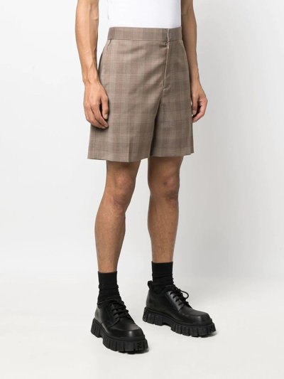 Givenchy Plaid Tailored Shorts In Neutrals