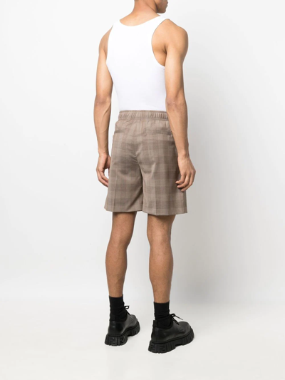 Givenchy Plaid Tailored Shorts In Neutrals