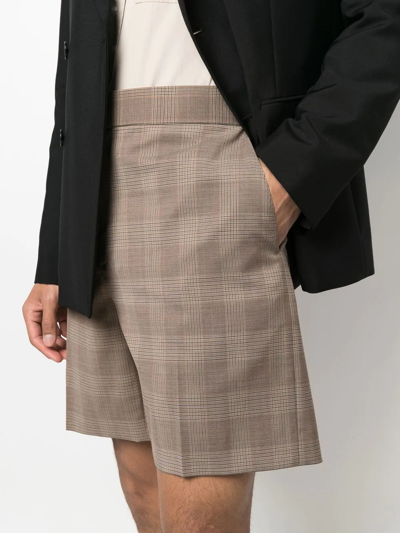 Givenchy Plaid Tailored Shorts In Neutrals