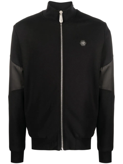 Shop Philipp Plein Long Sleeve Jacket In Black
