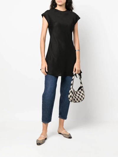 Shop Totême Knot Short-sleeve Top In Black