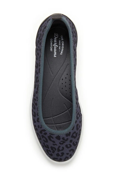 Original Comfort By Dearfoams Mia Easy Foam Flat In Grey Leopard