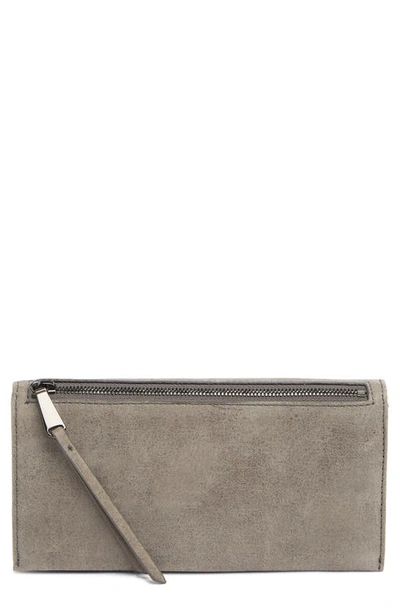 Shop Hobo Dane Leather Wallet In Titanium