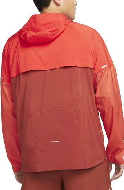 Nike Windrunner Men's Running Jacket In Habanero Red/ Rugged Orange