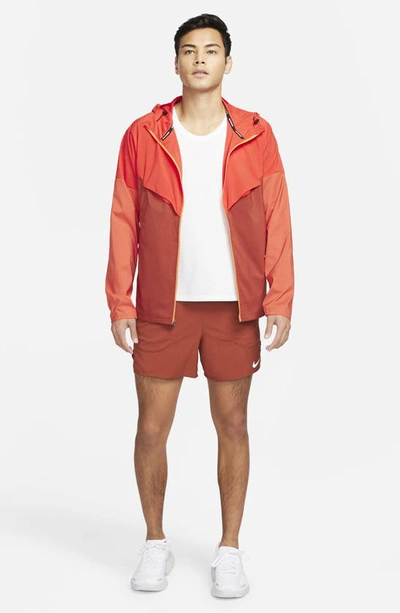 Nike Windrunner Men's Running Jacket In Habanero Red/ Rugged Orange