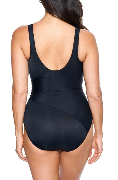 Shop Miraclesuit Razzle Dazzle Eclat One-piece Swimsuit In Black