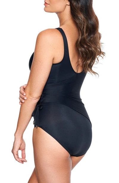 Shop Miraclesuit Razzle Dazzle Eclat One-piece Swimsuit In Black