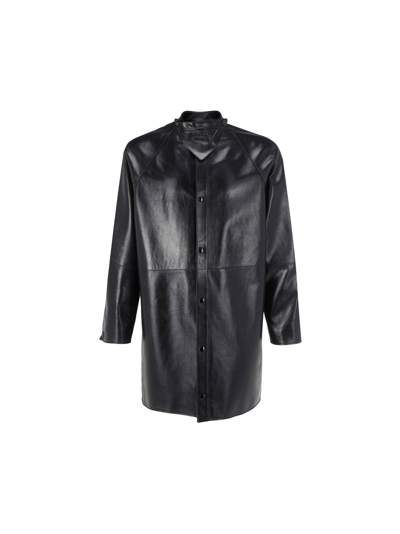 Shop Prada Men's Black Coat