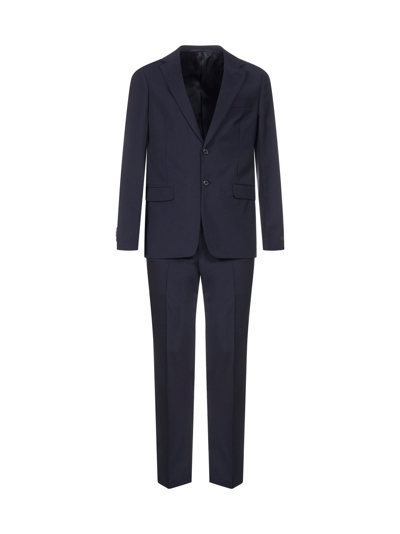 Shop Prada Suit In Bleu
