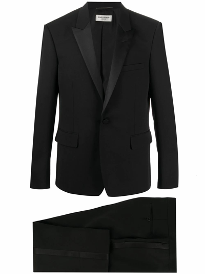 Shop Saint Laurent Men's Black Wool Suit