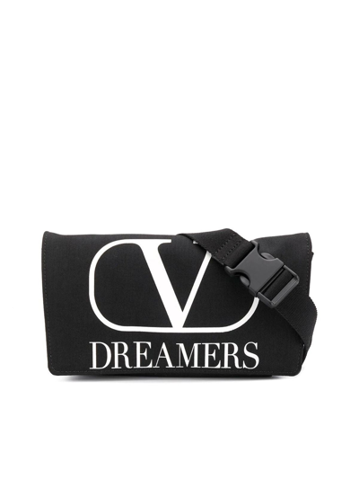 Shop Valentino Men's Black Polyester Belt Bag