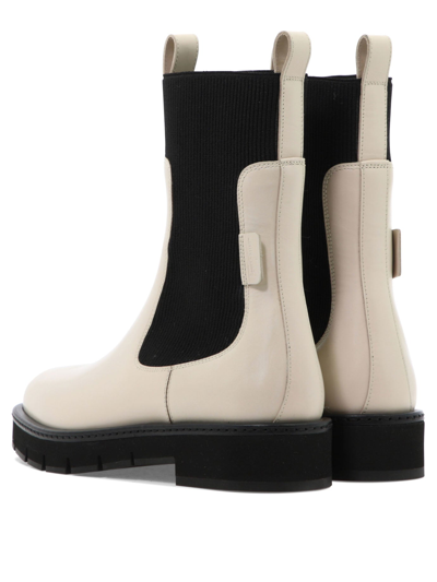 Shop Ferragamo "rook" Ankle Boots In Beige