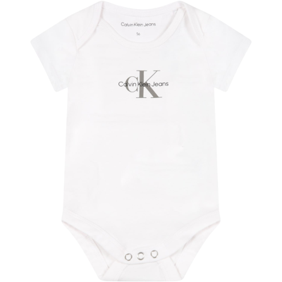 Shop Calvin Klein White Body For Baby Kids With Logos