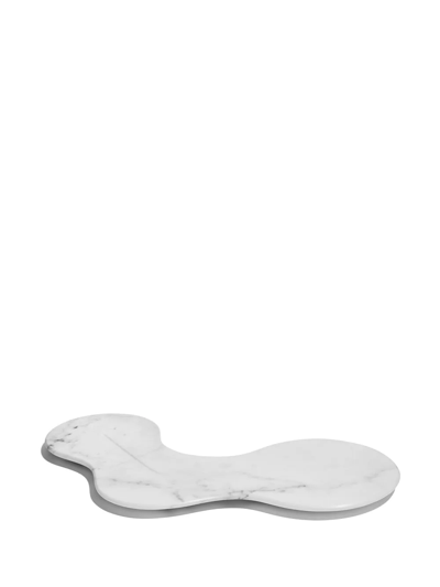 Shop Zaha Hadid Design Cell Marble Platter In 白色