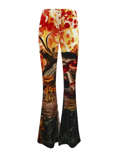 Shop Acne Studios Velvet Trousers In Multicolor