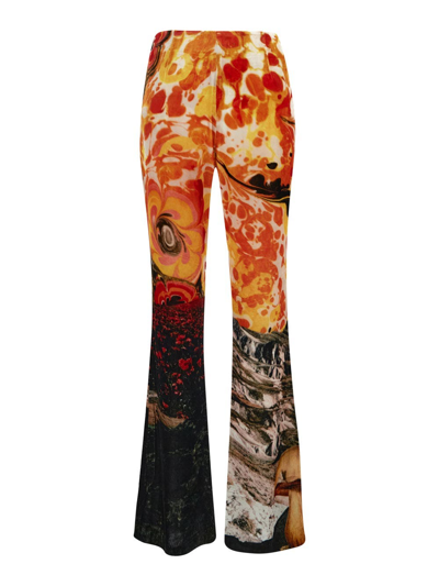 Shop Acne Studios Velvet Trousers In Multicolor