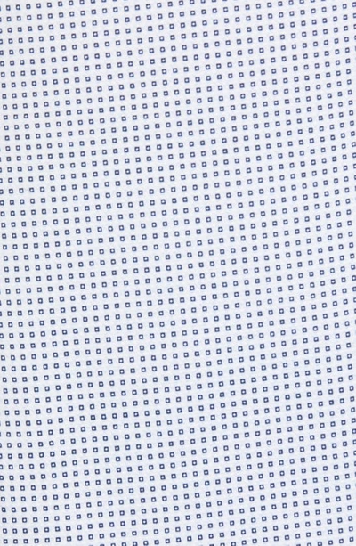 Mizzen + Main Halyard Dot Short Sleeve Stretch Button-up Shirt In Blue Geo Twill Print