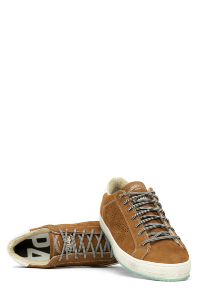 Shop P448 John Faux Shearling Lined Leather Sneaker In Cookie