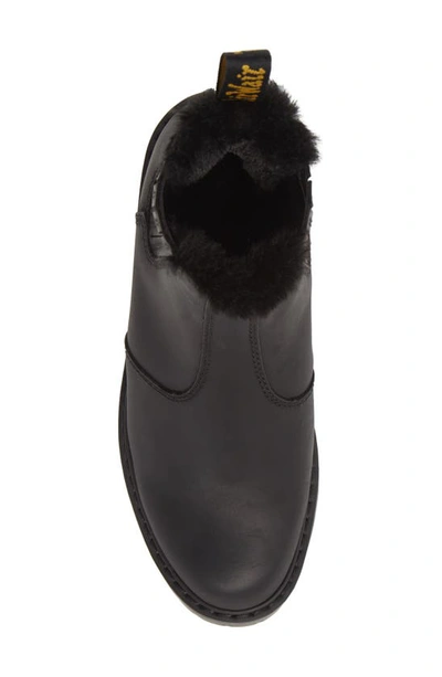Shop Dr. Martens' Rometty Faux Fur Lined Lug Sole Chelsea Boot In Black