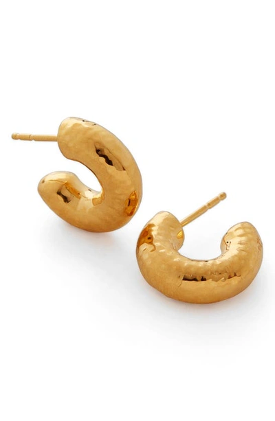 Shop Monica Vinader Siren Muse Chunky Hoop Earrings In 18ct Gold On Sterling S