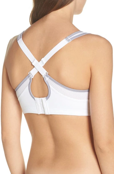 Shop Wacoal Lindsay Sport Underwire T-shirt Bra In White/ Lilac Gray