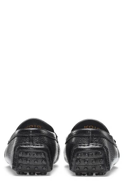 Shop Koio Maranello Pebbled Leather Penny Loafer In Nero Pebbled