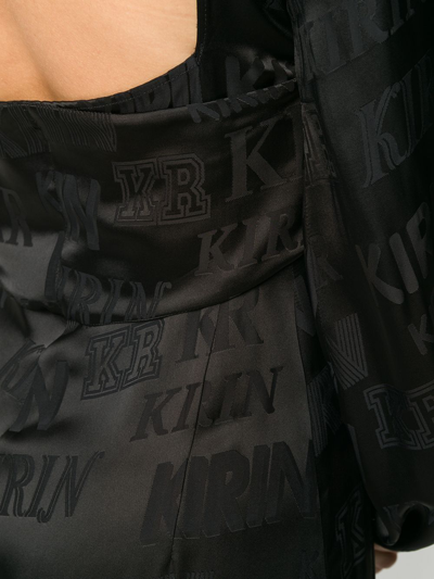 Shop Kirin All Over Logo Print Jumpsuit In 1010 Black Black