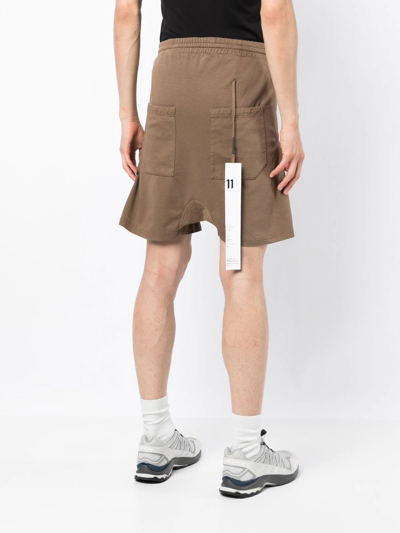 Shop 11 By Boris Bidjan Saberi Drawstring Fastening Knee-length Shorts In Brown