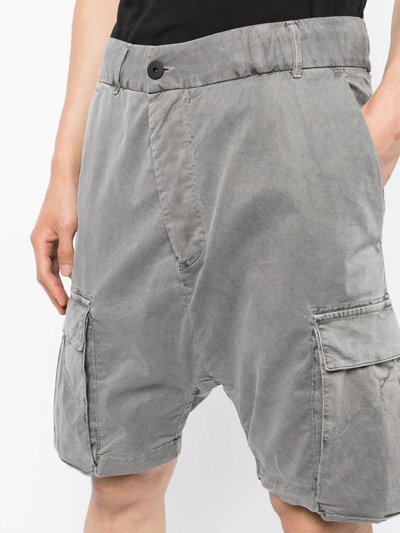 Shop 11 By Boris Bidjan Saberi Off-centre Cargo-shorts In Grey