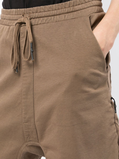 Shop 11 By Boris Bidjan Saberi Drawstring Fastening Knee-length Shorts In Brown
