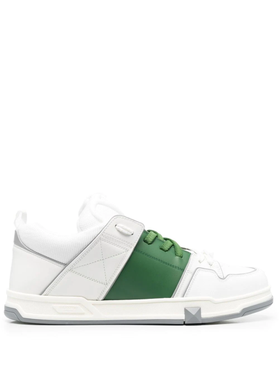Shop Valentino Open Skate Low Top Sneakers In Weiss