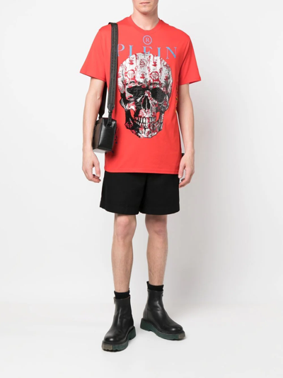 Shop Philipp Plein Skull-print Short-sleeve T-shirt In Rot