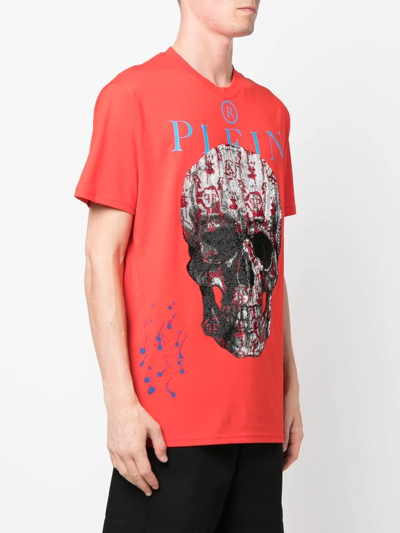 Shop Philipp Plein Skull-print Short-sleeve T-shirt In Rot