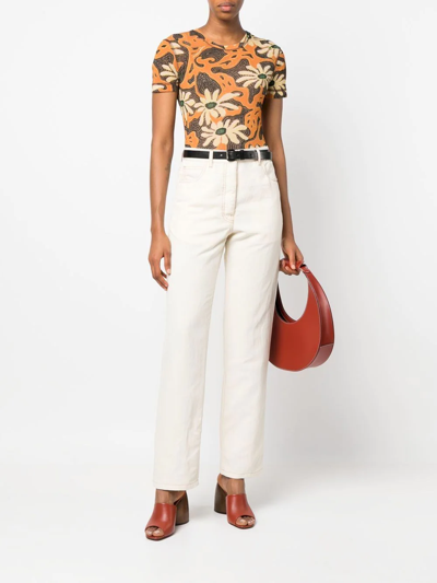 Giuliva Heritage Straight Leg Trousers With Five Pockets In Weiss