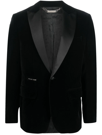 Shop Philipp Plein Skull-detail Dinner Jacket In Schwarz