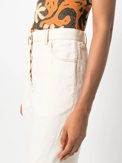 Giuliva Heritage Straight Leg Trousers With Five Pockets In Weiss