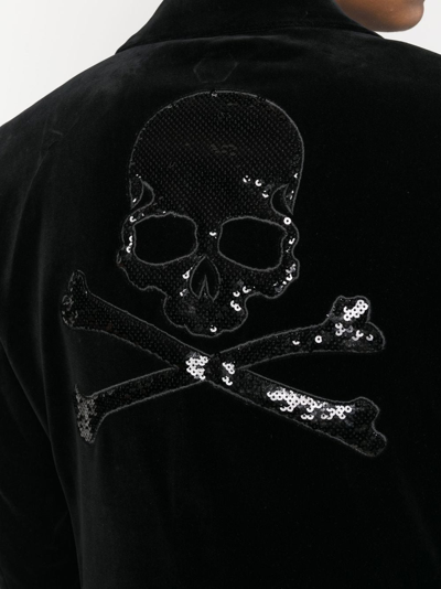 Shop Philipp Plein Skull-detail Dinner Jacket In Schwarz