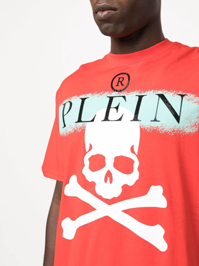 Shop Philipp Plein Short Sleeve T-shirt In Rot