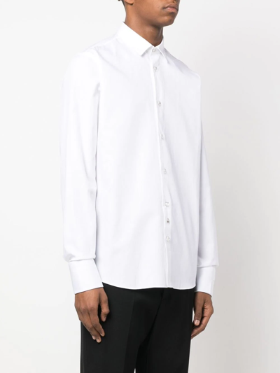 Shop Philipp Plein Long Sleeve Shirt In Weiss